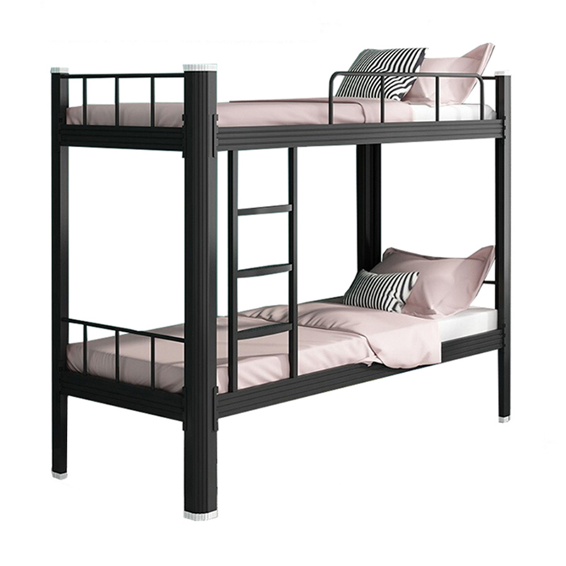鑫金虎 上下铺铁架床钢架双人床员工宿舍高低床 黑色200*90*180CM高清大图