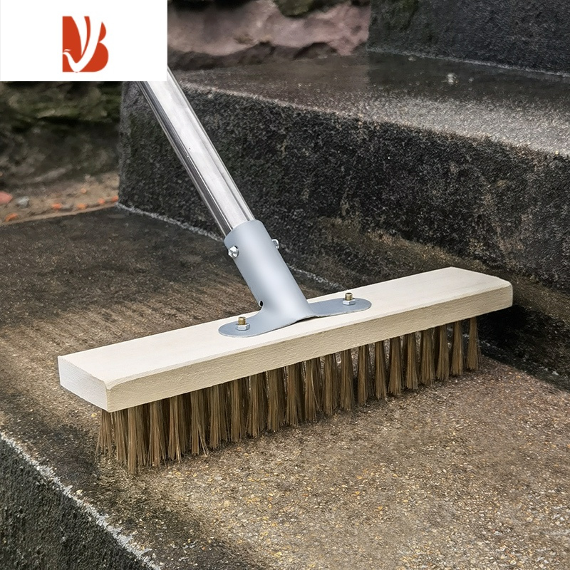 工匠地板刷长柄硬毛清洁器室外洗地砖钢丝刷院子水泥地青苔刷地刷子