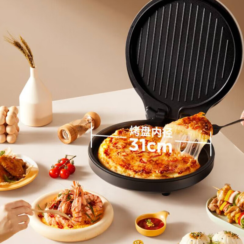 九阳(Joyoung)ZMD九阳电饼铛 烙饼机多功能双面加热大烤盘悬浮机械式煎烤一体煎烤机三明治机 JK34-GK151高清大图