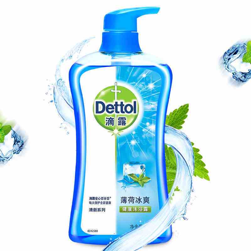【苏宁自营】滴露（Dettol）薄荷冰爽 650g 健康沐浴露 （瓶）