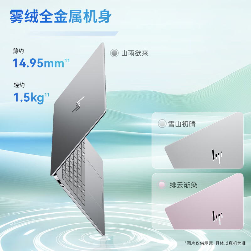 [国补2]惠普HP 星Book Pro 14英寸办公轻薄笔记本电脑酷睿Ultra 5-225H 32G+1T 2.8K 粉高清大图
