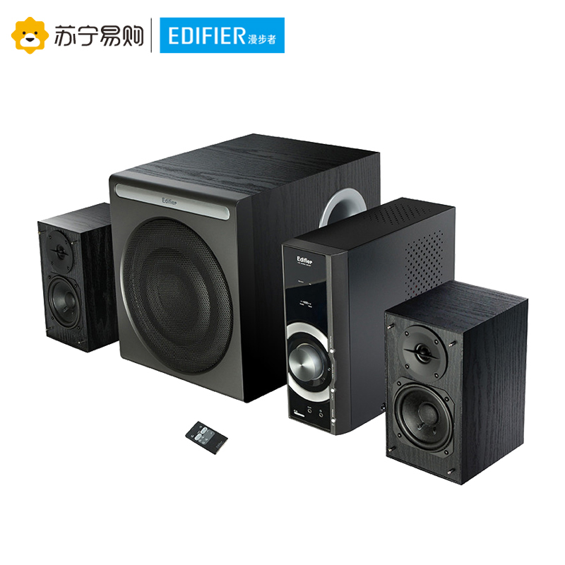 Edifier/漫步者 C3 2.1声道电脑有源音响多媒体音箱独立功放低音炮 黑色高清大图
