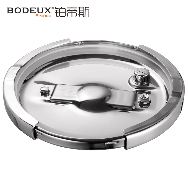 铂帝斯BODEUX 金星 304不锈钢压力锅22cm高压锅家用燃气电磁炉通用复底防爆6L高清大图