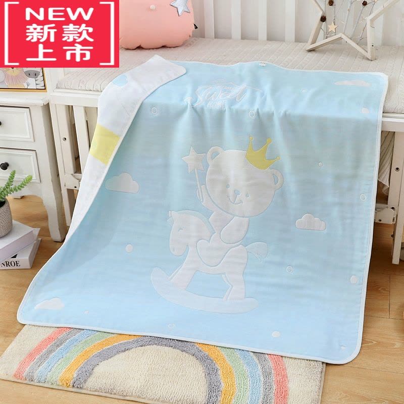 可莉允8六4层春夏6纱布浴巾薄厚新生婴儿童毛巾被子吸水宝宝洗澡巾图片