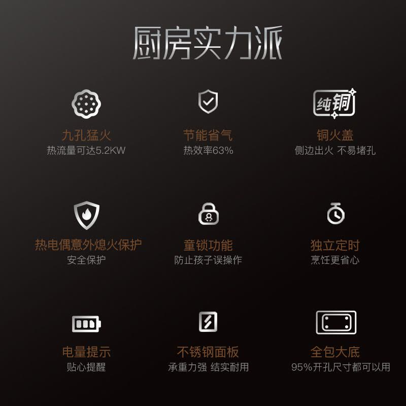 [新升级翻盖款]欢呼好太太燃气灶双灶煤气灶嵌入式台式灶具九腔大火力台上式炉具双眼灶炉聚能炉架定时天然气灶AB033图片