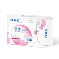 ABC亲柔立围夜用丝薄棉柔卫生巾280mm*8片