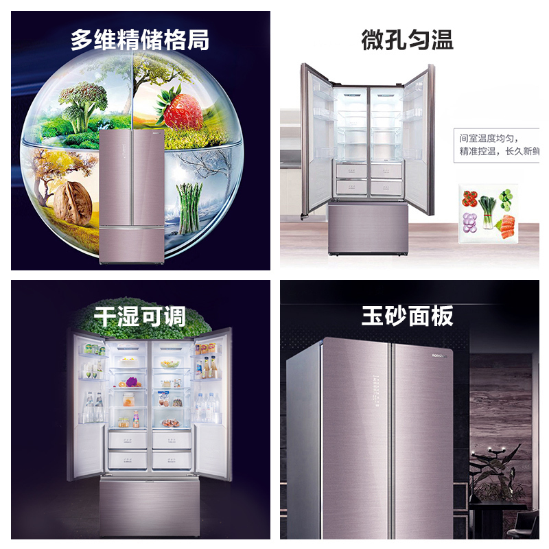 容声(Ronshen)601升对开门冰箱 多门冰箱 大容量紫 美式BCD-601WKS1HPG高清大图