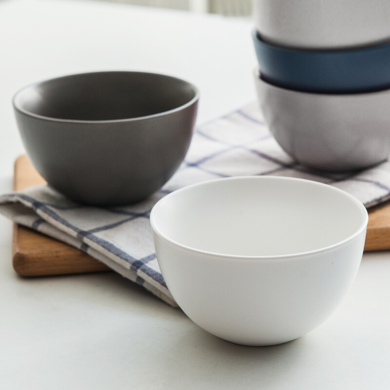 IJARL 亿嘉创意北欧简约陶瓷饭碗家用餐具套装4.5英寸饭碗2只装 锡兰岛巴克系列