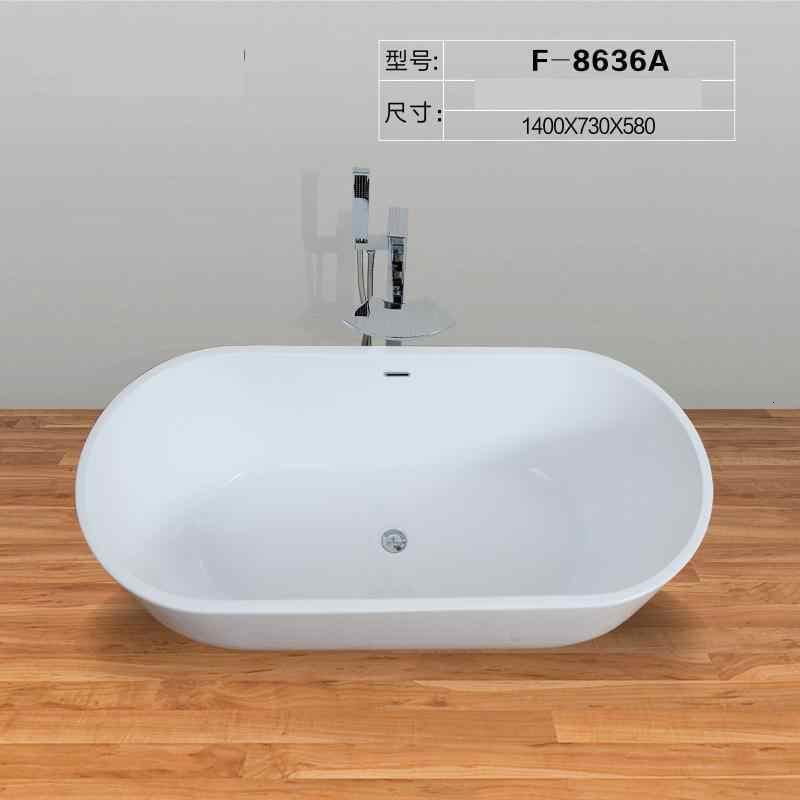 浴缸1.6米小户型卫浴家用事泡澡空缸亚克力独立式左裙洗澡按摩情侣长方形一体浴盆独立空缸150加落地龙头波迷娜BOMINA高清大图