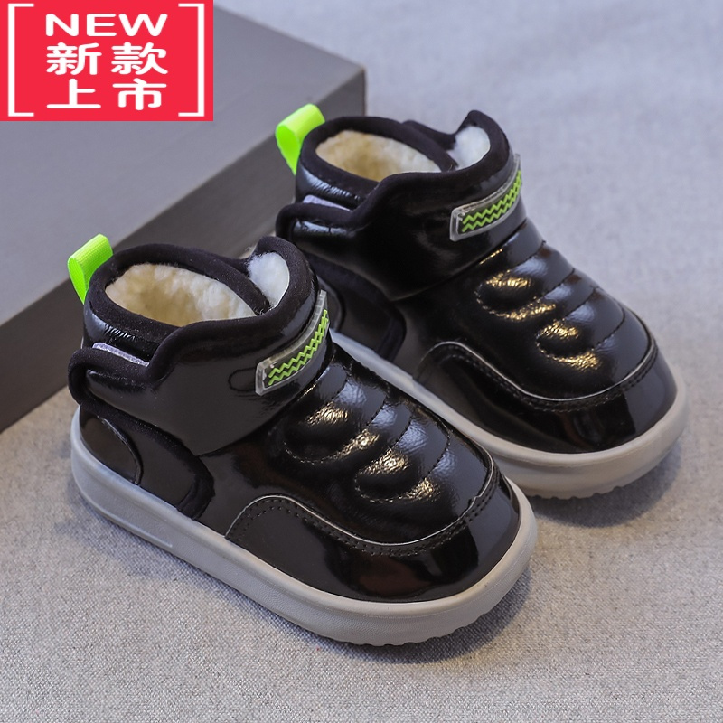 可莉允冬季加绒宝宝雪地靴加厚女童短靴男童棉鞋防水防滑婴幼儿小孩鞋子