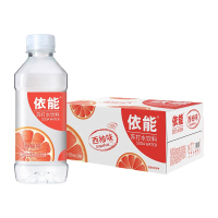 依能苏打水饮料无糖无汽弱碱西柚味苏打水350ml*24瓶