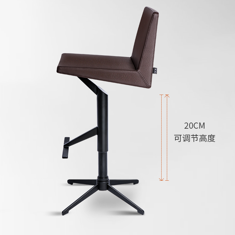 和顿 创意吧椅家用现代简约吧台椅子 北欧轻奢升降旋转带靠背餐厅酒吧椅 小户型设计师中岛台吧凳开放式厨房休闲吧台椅705