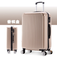 行李箱旅行箱小型铝框20拉杆箱万向轮定制24男女学生密码箱包 806磨砂香槟金色 20寸