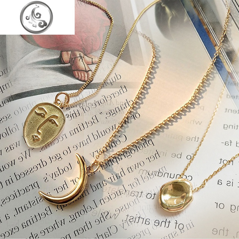 纯银硬币项链女ins潮网红人像圆片头像毛衣链金币钱币小王子吊坠jimi