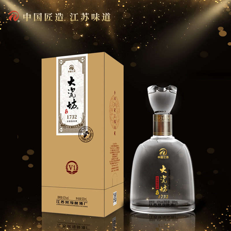 42%vol 大瓷坊酒-V3(升级版) 500mlx1x6/箱 纯粮酿造 固态发酵 浓香型白酒高清大图