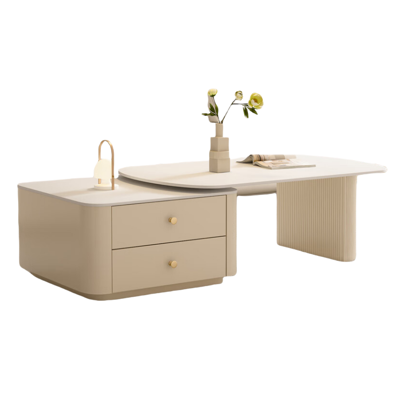 铭思达岩板茶几60cm+100cm套高清大图