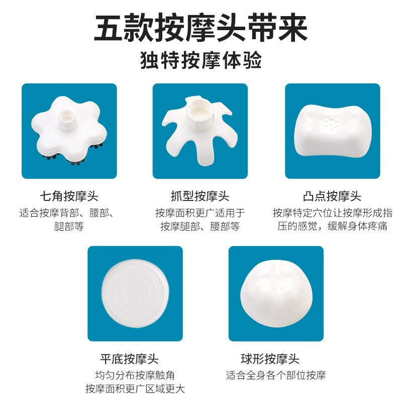 港德A10金色电脑版按摩捶海豚多功能充电按摩棒手持式颈椎按摩器高清大图