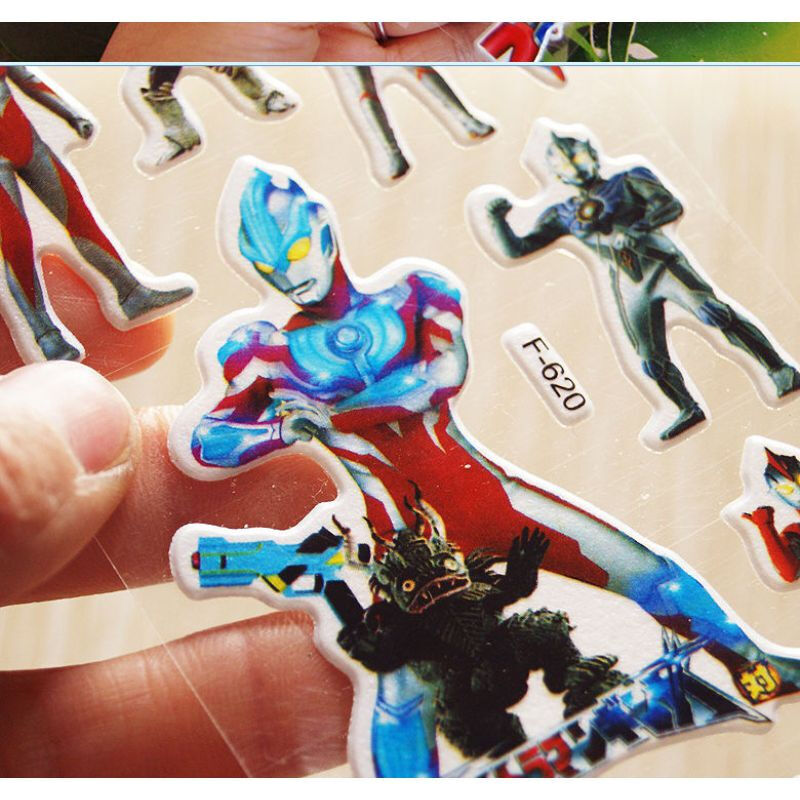 奥特曼贴画 儿童贴画幼儿园男孩奖励3d立体泡泡贴咸蛋超人恐龙卡通蛋男高清大图