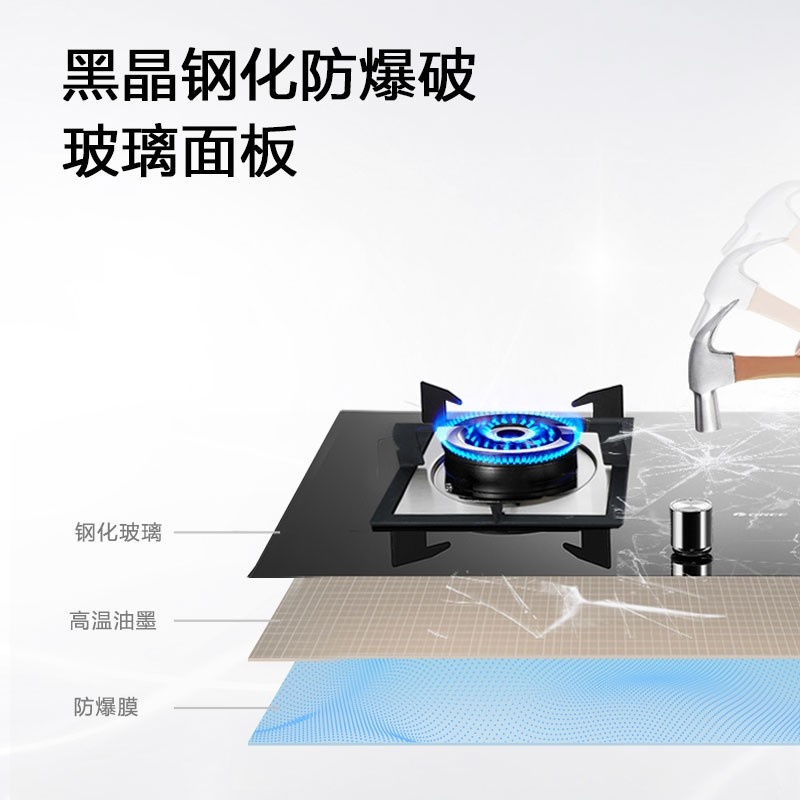 格力(GREE)燃气灶 JZY-QSX60B 液化气/天然气台嵌两用猛火双眼灶/大火力灶具/可调节底座 液化气(20Y)