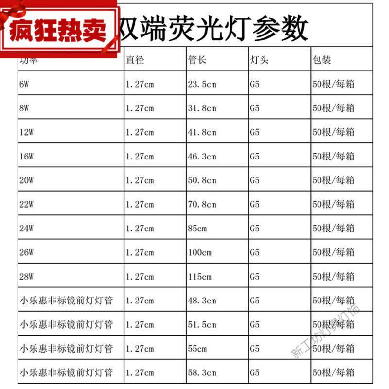 苏宁放心购 T4镜前灯荧光灯管长条家用浴霸老式三基色卫生间T5细日光灯管小8wzq图片
