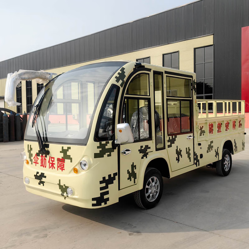 德武军恒电动巡逻皮卡车5座四轮观光车4000瓦+72v100ah*6只铅酸电池刹车助力方向助力