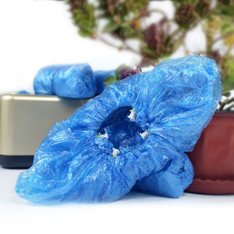 菲仕康 鞋套机专用一次性全自动家用物业酒店办公室鞋套机专用T型扣PE鞋套 100只/包
