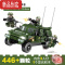 真智力履带坦克二战军事东风装甲车防暴益智积木男孩子拼装玩具 新东风猛士装甲车 84070