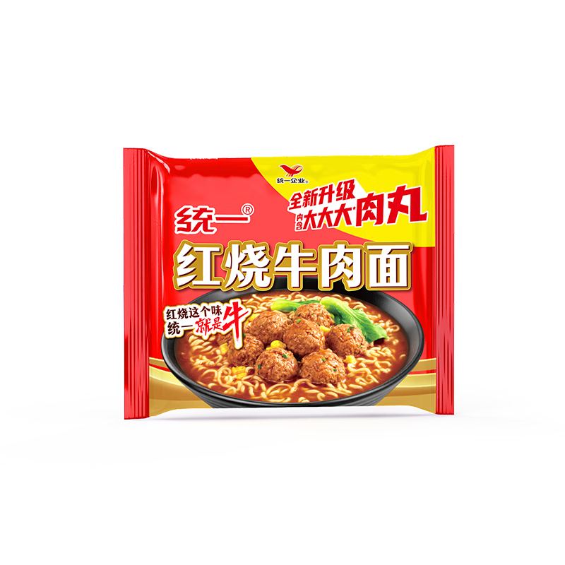 统一 方便面 红烧牛肉面 100克*24包 整箱装