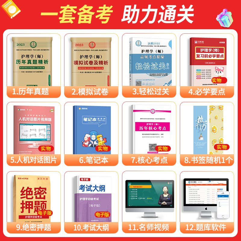 [友一个正版]军医版初级护师备考2022教材卫医人初级护师历年真题押题试卷轻松过通关宝典护理学师初级高频考点题库护师考高清大图