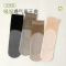 浪莎棉底丝袜女士短袜夏季薄款耐磨防勾丝黑色袜子女2025新款