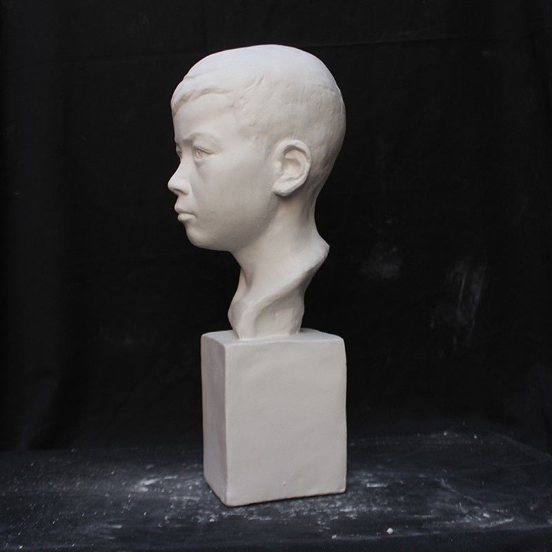 少年石膏像儿童石膏头像教具素描雕塑摆件男童ins风装饰用品 少年石膏