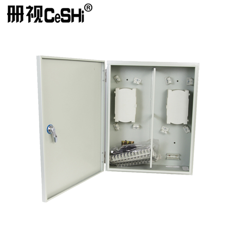 册视72芯分纤箱左右熔纤盘楼道壁挂式基业箱500*400*120 个高清大图