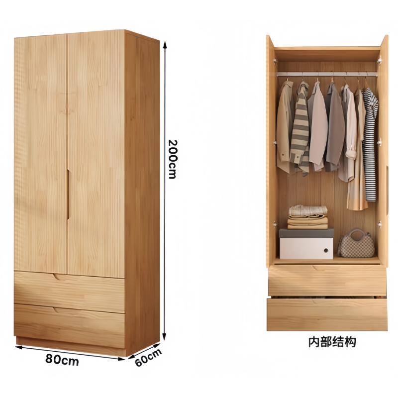 芙首泰衣柜双抽800*600*2000mm个高清大图