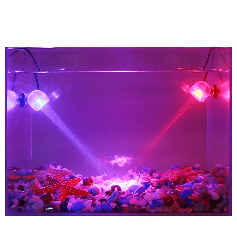 led鱼缸灯水族箱潜水防水射灯照明水增艳装饰迷你可调光夜明珠
