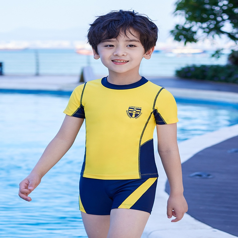 佑游儿童泳衣男童分体游泳衣中大童青少年男孩夏泳裤泳装套装