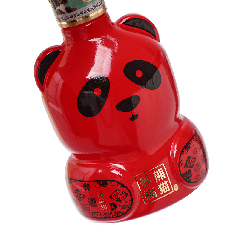 多福熊猫-鸿运猫53度酱香型白酒125ml*4瓶礼盒装收藏送礼