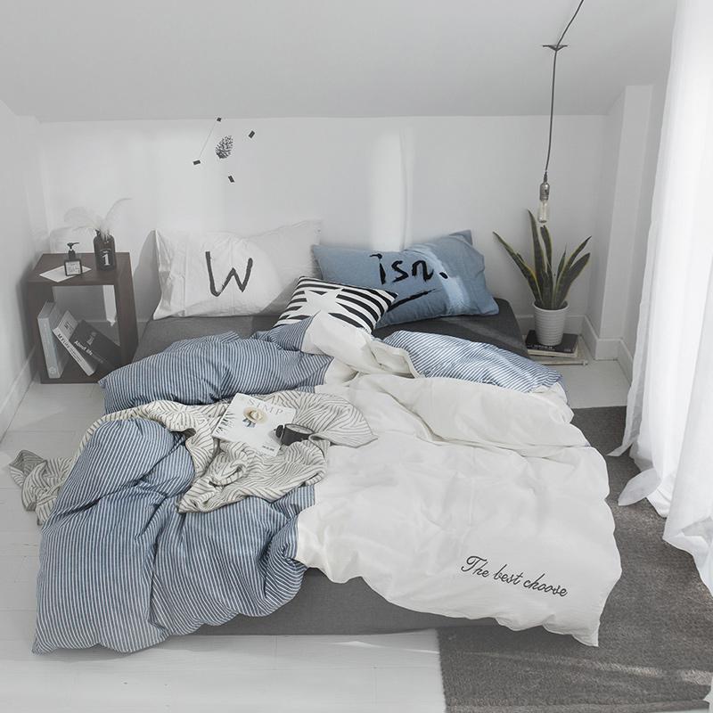 家柏饰(CORATED)风全棉水洗棉床单单件学生宿舍宜家垫单双人纯色简约1.8米高清大图