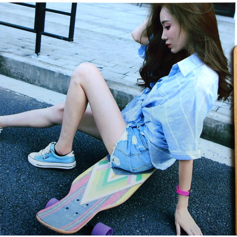 长板滑板教学视频女生教程舞板新手入+进阶四