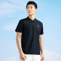 361°运动t恤男夏季新款常规休闲上衣翻领透气短袖652124126V XL 超级黑