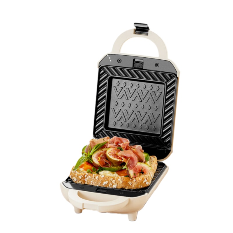 小熊(bear) SMZ-J07S1 早餐机 三明治机 面包机吐司机 热压多功能电饼铛华夫饼机可拆双盘 加厚双面加热