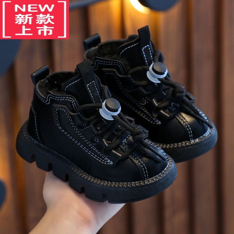 可莉允儿童大棉鞋子男童女童冬鞋短靴加绒加厚宝宝马丁靴子幼童鞋雪地靴图片