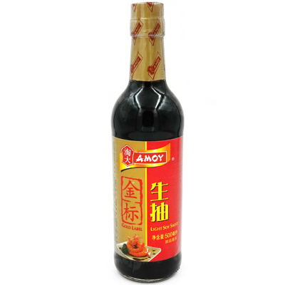 淘大(AMOY) 金标生抽500ml/瓶装 调味品酿造酱油生抽 炒菜凉拌金标生抽 味道美