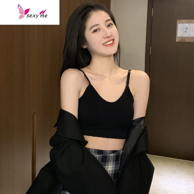 内衣女无钢圈美背文胸小胸聚拢运动背心胸罩少女学生高中抹胸裹胸fish