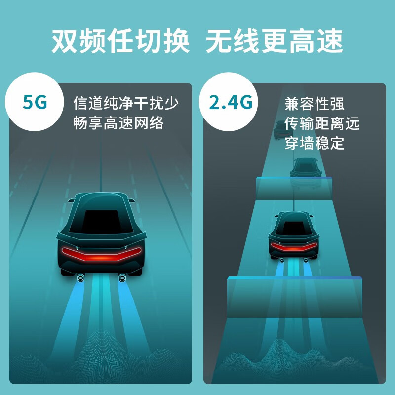 水星(MERCURY)UD13H免驱版 5G双频USB无线上网卡 外置随身wifi 笔记本台式机电脑通用
