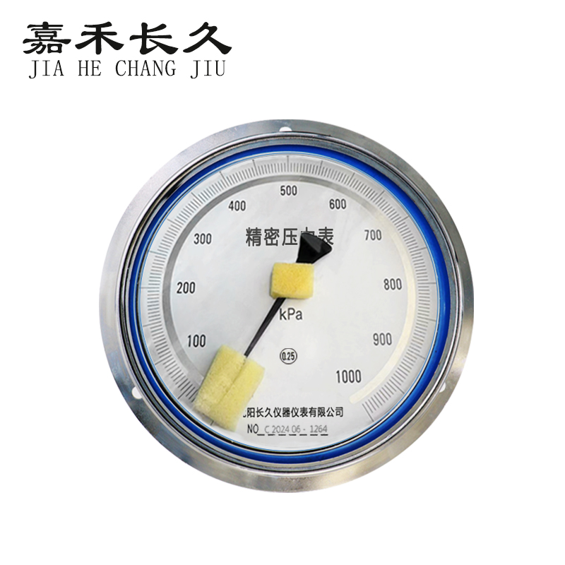 嘉禾长久/精密压力表轴向带边/YB150ZT/0.25级/台高清大图