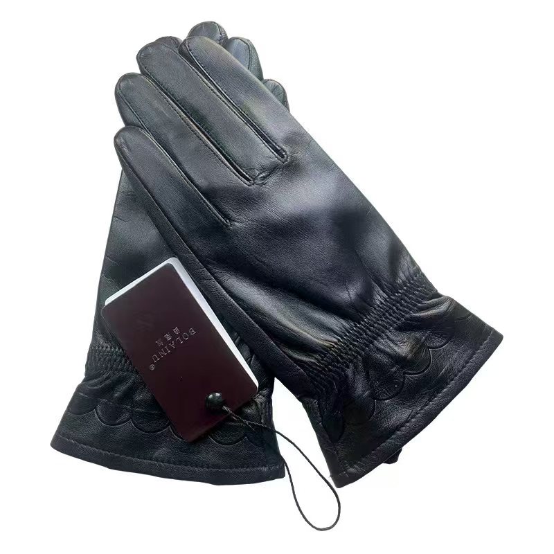 伯莱奴女式山羊皮触屏手套A06高清大图