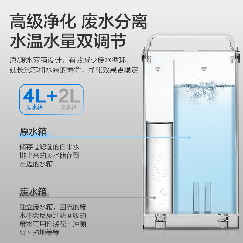 格力(GREE)净水器家用 台式净饮一体机 净水加热二合一 台式免安装净水机 反渗透饮水机 RJY-T16-1X611B高清大图