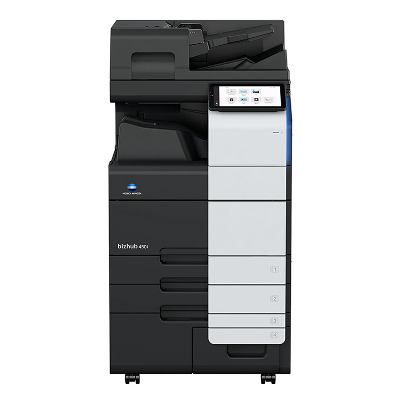 柯尼卡美能达Bizhub 450i A3 黑白多功能复合机 双面同步扫描输稿器 双面单元 四纸盒落地高清大图