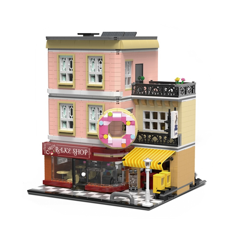 兼容乐高moc街景系列烘培店咖啡厅巴黎餐厅拼装积木玩具报价_参数