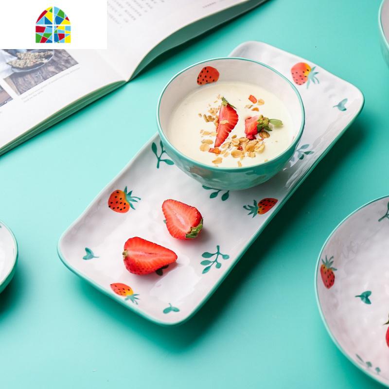 莓碗可爱少女心单个装创意个性家用餐具饭碗盘子早餐碗碟 FENGHOU 4.5寸米饭碗高清大图